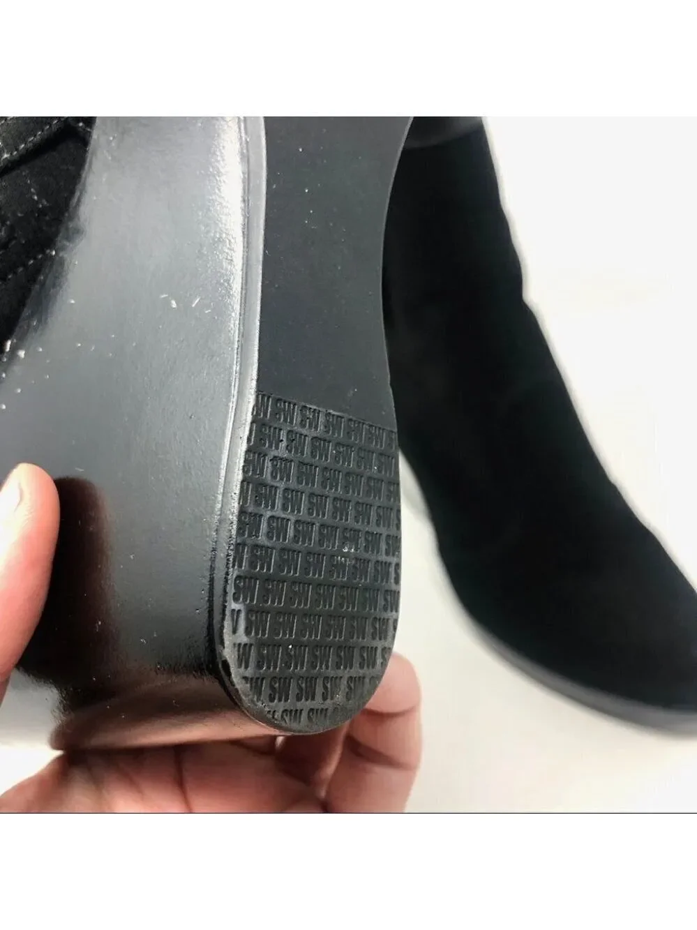 * Stuart Weitzman Gore-Tex Black Wedge Tassel Ankle Boots Size 38/8